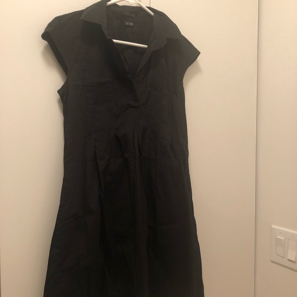 theory mini black dress xs